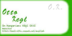 otto kegl business card